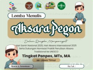 Lomba Menulis Aksara Pegon Peringati Hari Santri 2025.