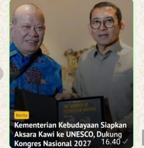 Menteri Kebudayaan, Fadli Zon: “Ensiklopedia Aksara Nusantara Langkah Memperkuat Dokumentasi Aksara Tradisional di Indonesia”