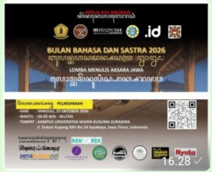 Sejumlah Media Meriahkan Lomba Menulis Aksara Jawa Dalam Peringatan Bulan Bahasa dan Sastra.